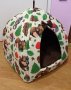 Къщичка иглу за куче /котка от плат и дунапрен , снимка 5