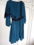 Рокля от естествена коприна в цвят морско синьо, снимка 2