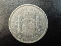 СРЕБРО Испания 5 песети 1871, снимка 2