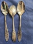 комплект 6 лъжички от мелхиор, модел "Пламя", посребрени/позлатени, нови + 5 броя - също нови, СССР, снимка 2