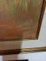 Стара авторска творба ,пейзаж масло платно подписана и рамкирана , снимка 3