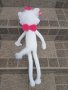 Кукла голяма плюшена играчка принцеса КОТКА МАРИ-ЛУИЗ ФОН ФРАНЦ цвят бяла с розови панделки, снимка 2