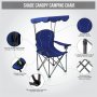 Сгъваем къмпинг стол със сенник и с чанта за съхранение E01CC-503 LIGHT BLUE , снимка 2