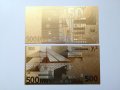 Сувенирни златисти евро банкноти, снимка 8