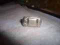 СТАР РЕТРО ВИНТИДЖ СТИЛЕН КЛАСИЧЕСКИ ПОСРЕБРЕН ПРЪСТЕН БЛАГОРОДНА СТОМАНА МАЙСТОРСКА ИЗРАБОТКА 19381, снимка 6