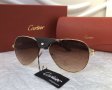 Cartier унисекс мъжки слънчеви очила с кожа и дървени дръжки 3 в 1, снимка 3