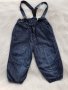 Ватирани дънки с тиранти H&M 6-9 месеца, снимка 1 - Бебешки дънки - 27565370