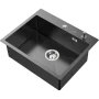 ПРОМОЦИЯ Кухненска мивка от неръждаема стомана с нано покритие в черно  AURALUM JZF0603 , снимка 1