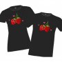 Влюбени ягоди Комплект тениски за влюбени