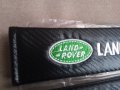 Черни карбон кожа калъфи протектори за колан с емблема и надпис на Ланд Ровър Land Rover кола автомо, снимка 2