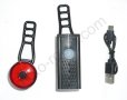 Комплект фар и стоп за велосипед, LED, интегрирани батерии, USB , снимка 2