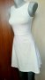 Бяла разкроена рокля от фино памучно трико🍀❤XS,S,S/M❤🍀арт.4252, снимка 1 - Рокли - 36853048