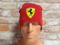 Нова зимна шапка на автомобилната марка Ferrari (Ферари) в червен цвят, снимка 5