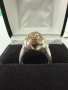 Дизайнерски сребърен пръстен с злато и сваровски. №7635, снимка 6
