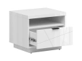 Нощно шкафче FORN KOM1S корпус и фронт бял лак   Материал - ПДЧ   Цвят - корпус и фронт бял лак   Ви, снимка 3