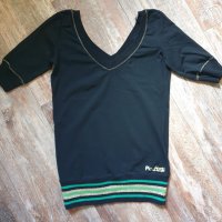 Черна Блуза Трико, снимка 1 - Тениски - 38338551