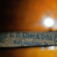 Майсторска цигулка C. G. Glier&Sohn Markneukirchen, снимка 5 - Струнни инструменти - 28895778