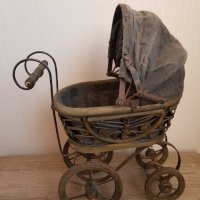 Ретро бебешка количка за кукли, снимка 6 - Антикварни и старинни предмети - 43466729