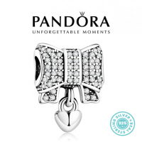 Талисман Пандора сребро проба 925 Pandora Charms Pandora Jewelry Bow. Колекция Amélie, снимка 1 - Гривни - 36562251