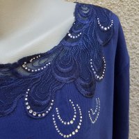 8XL Нова блуза M. Collection в синьо, снимка 3 - Туники - 37340486