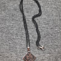 Колие от синджир с висулка от стомана - ръчна изработка, снимка 1 - Колиета, медальони, синджири - 44130052