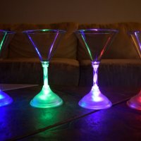 Чаша за мартини - светещи, снимка 6 - Чаши - 26868345