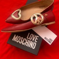 100% Love Moschino Кожени остри обувки, Номер 39, снимка 4 - Дамски елегантни обувки - 34755546