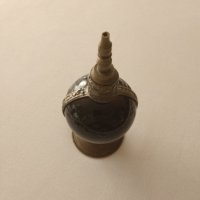 Винтидж мароканска бутилка за парфюм  наслагване на аромата от кобалтово синьо стъкло, снимка 5 - Антикварни и старинни предмети - 44066926