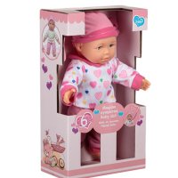 Бебешка кукла Pink Skoufi с шише залъгалка и звуци 33 см, снимка 3 - Кукли - 43298169