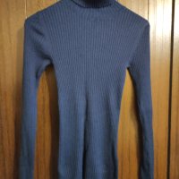 тъмно синьо рипс поло, снимка 1 - Блузи с дълъг ръкав и пуловери - 43146244