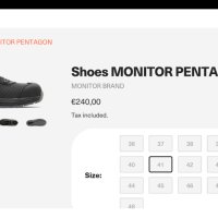MONITOR PENTAGON BOA HYPERTEX S3 Work Safety Shoes размер EUR 41 работни обувки с бомбе WS1-16, снимка 2 - Други - 43955646