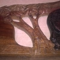Пано за стена тиково дърво изрязано с 1 слон ръчна изработка, снимка 8 - Колекции - 27391193