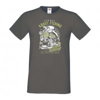 Мъжка тениска It's All About Fishing,Всичко за риболова,Рибар,Риболовец,Риба,Изненада,Подарък,Празни, снимка 7 - Тениски - 36812155