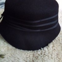  Италианска чиста вълна супер елегантна шапка, снимка 3 - Шапки - 26449421