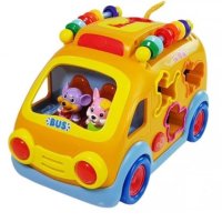 Образователен, интерактивен автобус с животинки, снимка 3 - Музикални играчки - 43425014