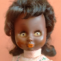 Стара кукла негърка афро Германия винтидж 40 см, снимка 11 - Колекции - 44925353