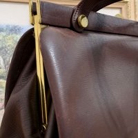 Класическа винтидж чанта от естествена кожа , снимка 3 - Чанти - 39396302