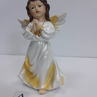 Ангел седефено бяло с жълто , модел А, снимка 4 - Статуетки - 37925563