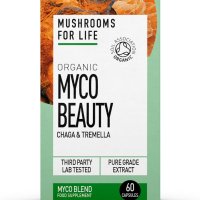 Organic Myco Beauty Tremella + Chaga Суперхрана смес от гъби чага (60 капсули), снимка 1 - Хранителни добавки - 43429423