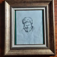Владимир Димитров Майстора -рисунка с молив на мъж, снимка 2 - Картини - 28180387