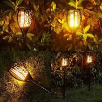 Соларни лампи за градина 4 броя ФАКЛИ, снимка 4 - Лед осветление - 40620551