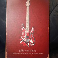 EVH Striped series 5150 - Red, Black and White-метална табела (плакет), снимка 3 - Китари - 43929172