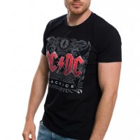 Нова мъжка тениска с дигитален печат на музикалната група AC/DC - Black Ice, снимка 5 - Тениски - 28337446