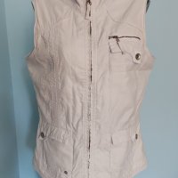Бяло яке без ръкави тип суичър / елек с хастар "Cecil"® , снимка 2 - Якета - 32964307