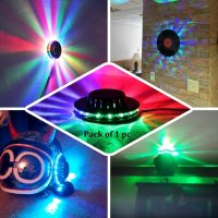 Въртяща се сценична DJ диско, LED лампа 7 цвята, снимка 4 - Външни лампи - 39870264