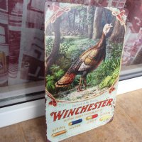 Метална табела разни патрони Уинчстер Winchester пуйка фазан лов пернати, снимка 2 - Декорация за дома - 43459724