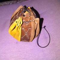 Торбичка за пендари други естествена кожа дебела Н-13см фи11см отлична, снимка 2 - Портфейли, портмонета - 43668716