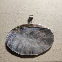 Сребърна висулка-обков изработена от черупки (13), снимка 3 - Колиета, медальони, синджири - 43148189
