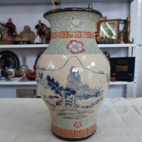 Винтидж емайлирана виетнамска ваза. , снимка 1 - Антикварни и старинни предмети - 32436586