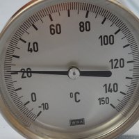 биметален термометър Wika thermometer ф100mm, -10/+150°C, L-500mm, снимка 2 - Резервни части за машини - 37082741